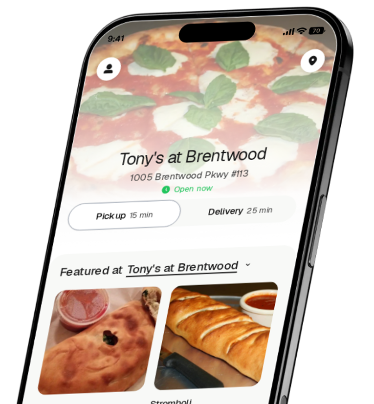 Tony's at Brentwood app preview
